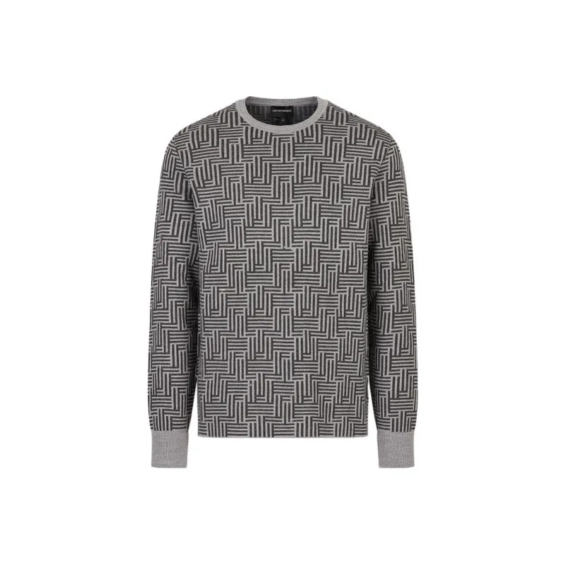 EMPORIO ARMANI FW22 Sweater Men's Smoke Gray-0