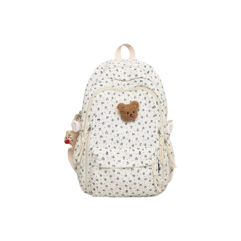 BUBM Nylon Backpack Unisex White-6