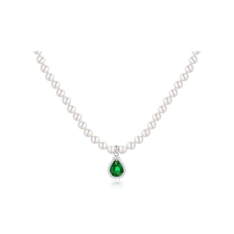 Lao Feng Xiang S925 Silver, Freshwater Pearl Necklaces Women's-0