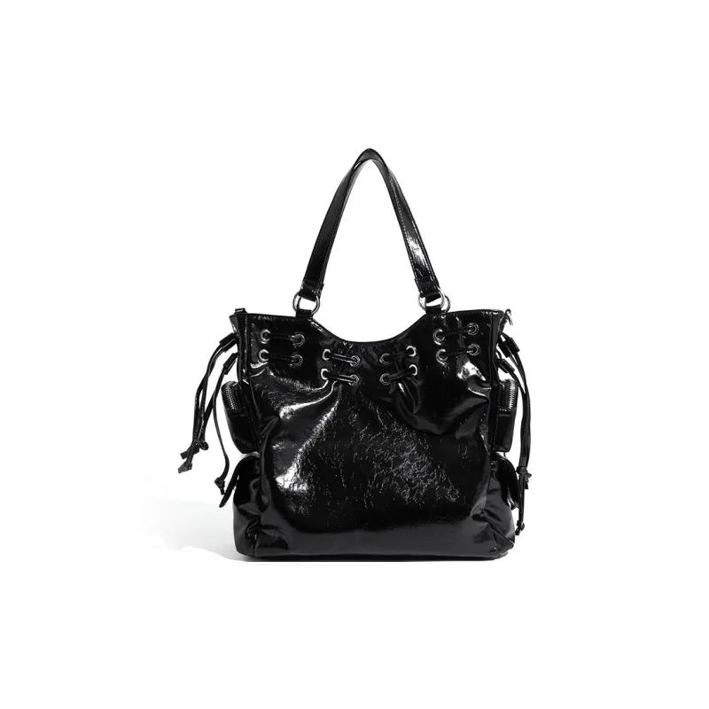 Vigno Synthetic Leather Shoulder Bag, Handbag Women's Black/Red/White-5