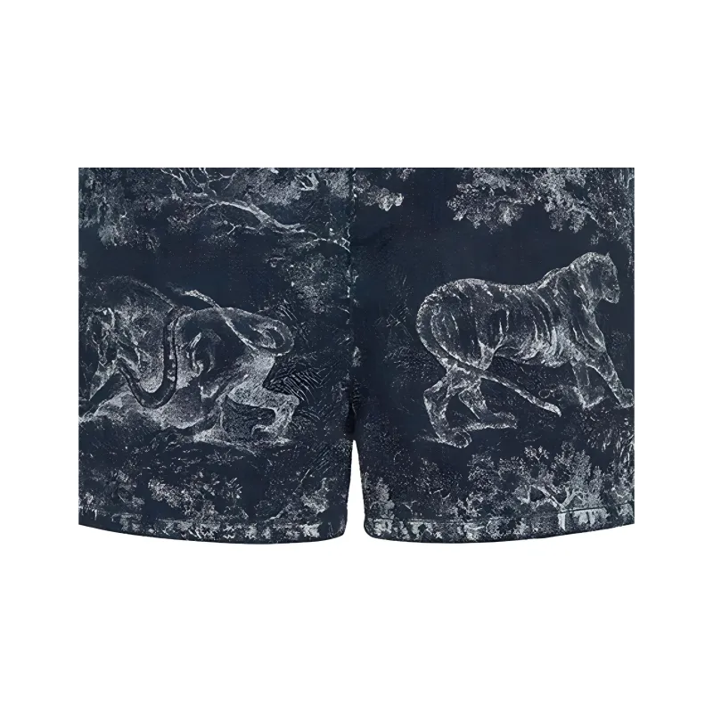 DIOR Quarterly New Products Denim Shorts Women's Dark Blue-5