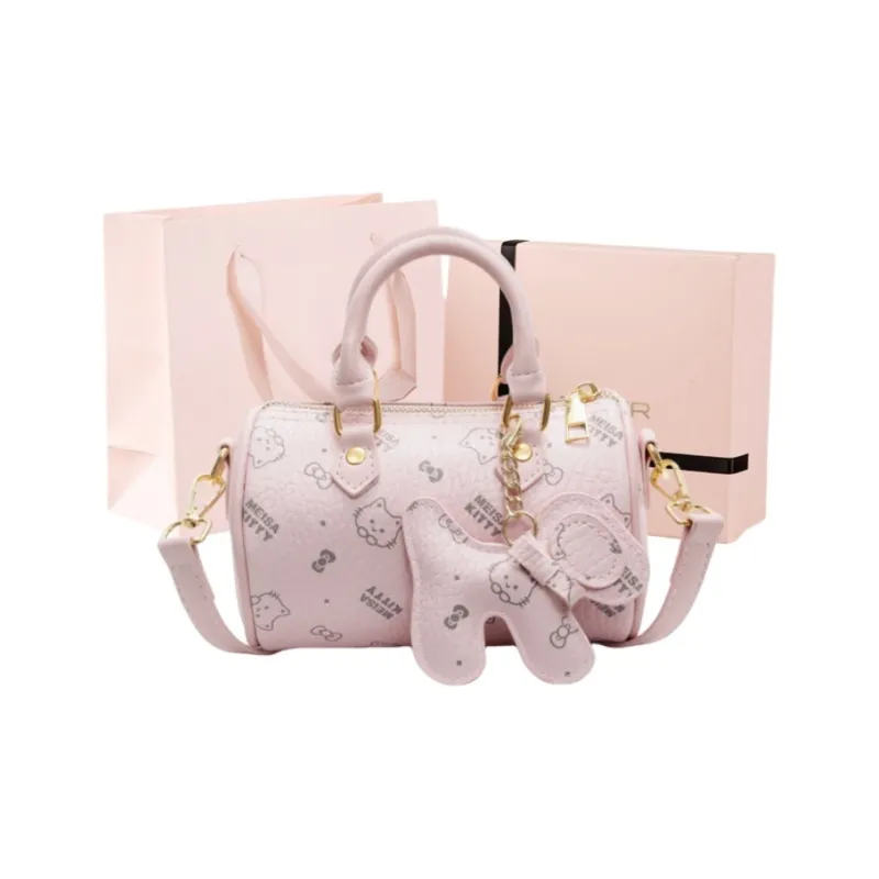 GATOER PU Boston Bag Handbag Women's Ecru/Pink-6