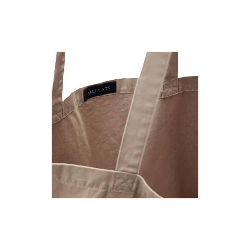 ALLSAINTS Organic Cotton Tote Bag, Shopping Bag, Shoulder Bag Men's Chestnut Brown-3