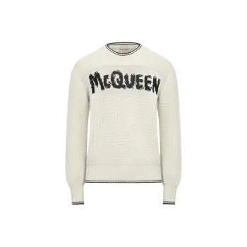 Alexander McQueen Logo Embroidered Sweater