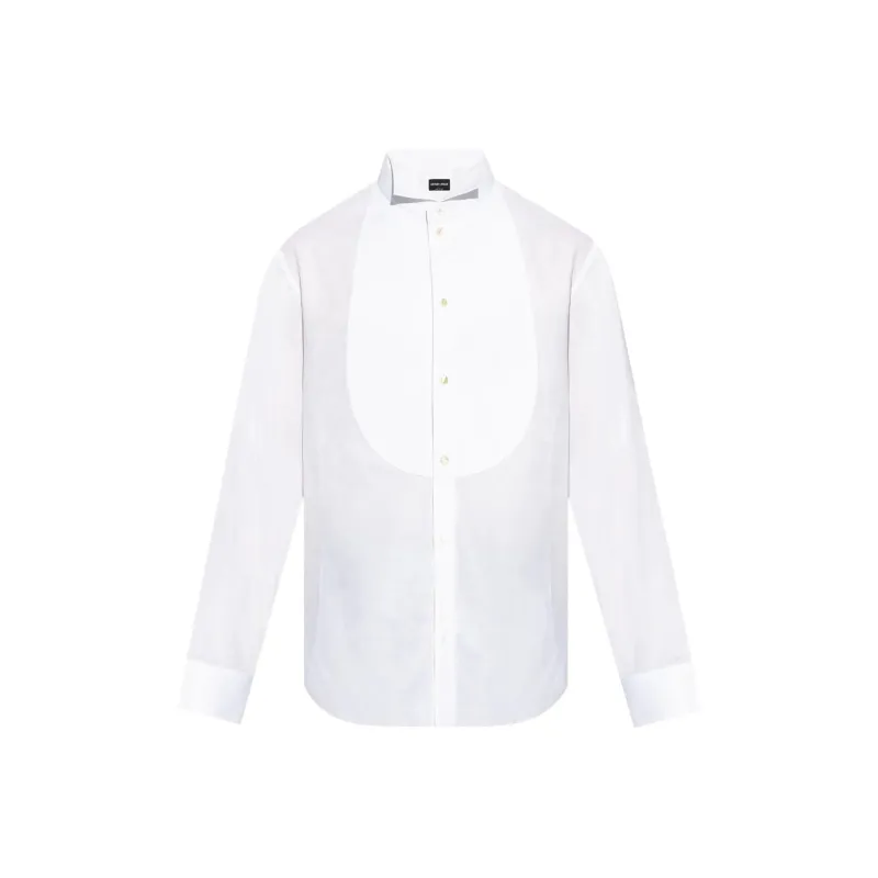 GIORGIO ARMANI Curved Hem Tuxedo Shirt-0
