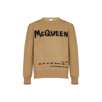 Alexander McQueen Sweaters Men Light Umber