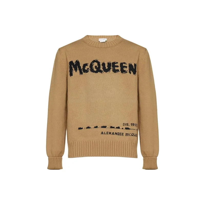 Alexander McQueen Sweaters Men Light Umber-0
