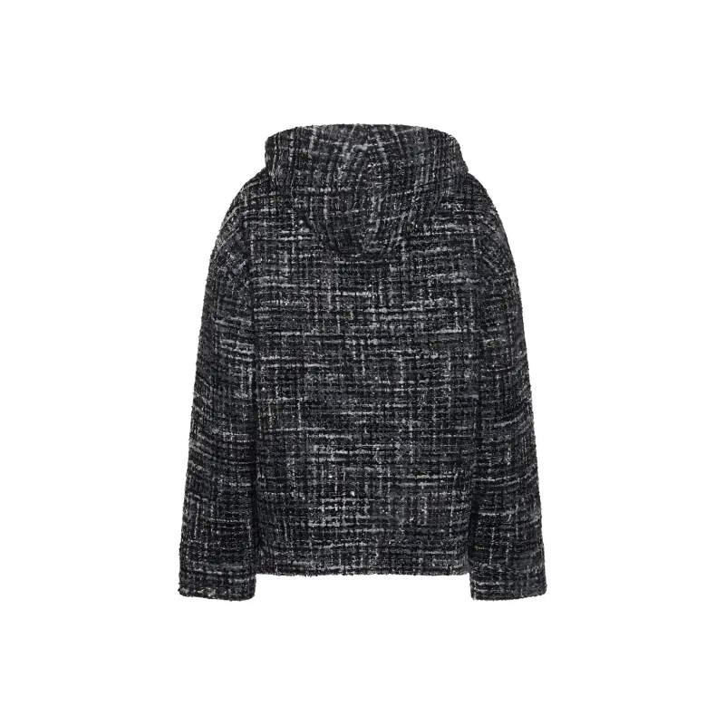 Valentino Zip Up Tweed Jacket-1