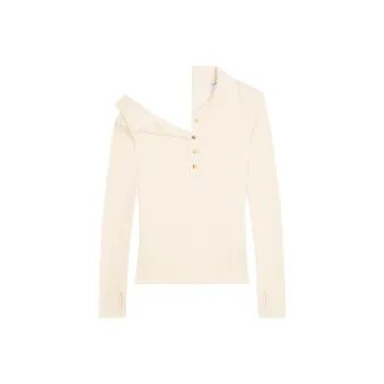 COURREGES Multi Buttons Light Wool Polo