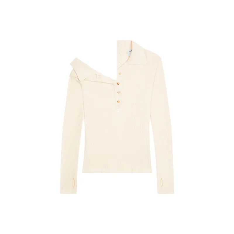 COURREGES Multi Buttons Light Wool Polo-0