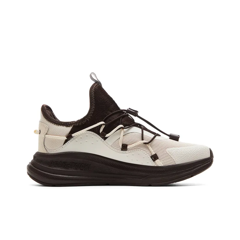 PEAK Cushioning Rebound Abrasion Resistant Slip Resistant Low Top Running Shoes Women's Light Card Brown-1