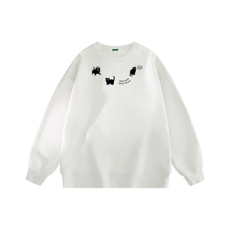 GROW DATE Sweatshirt Unisex White-38