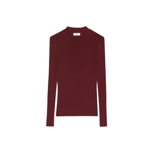 SAINT LAURENT Cashmere Sweaters Men Burgundy