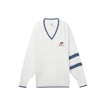 Nike SS23 Men's Trend Striped Print Pullover Sweater Off White