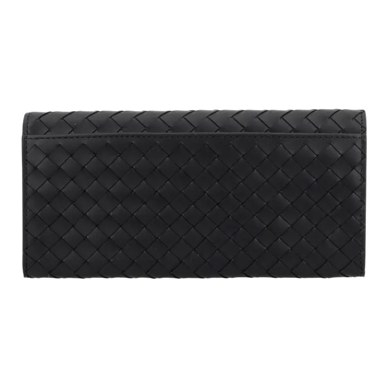 Bottega Veneta Cow Leather Wallet Unisex Black-2