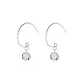925 Sterling Silver, Sparkling Hoop Earrings (Box Not Included)