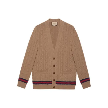 GUCCI Cashmere Sweater Men's Brown