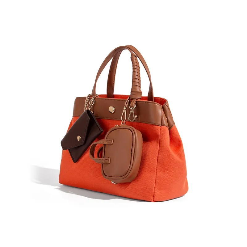 Vigno Canvas Handbag, One Shoulder, Crossbody Bag Women's Multicolor-43
