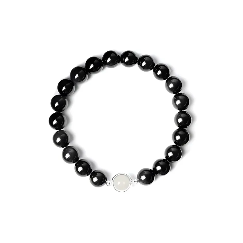 Teddy Bear Collection Obsidian Bracelets Unisex-1