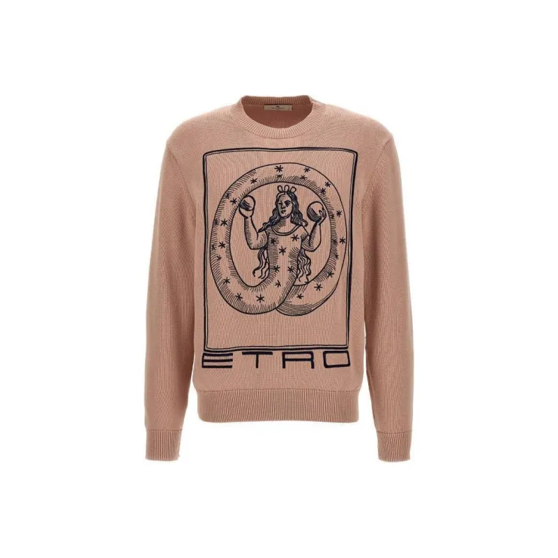 ETRO Motif Embroidered Knit Jumper-0