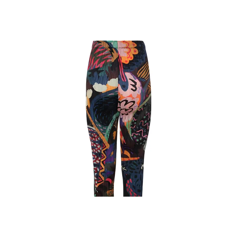 Homme Plissé Issey Miyake Snowrunner Graphic print Pleated Trousers-5