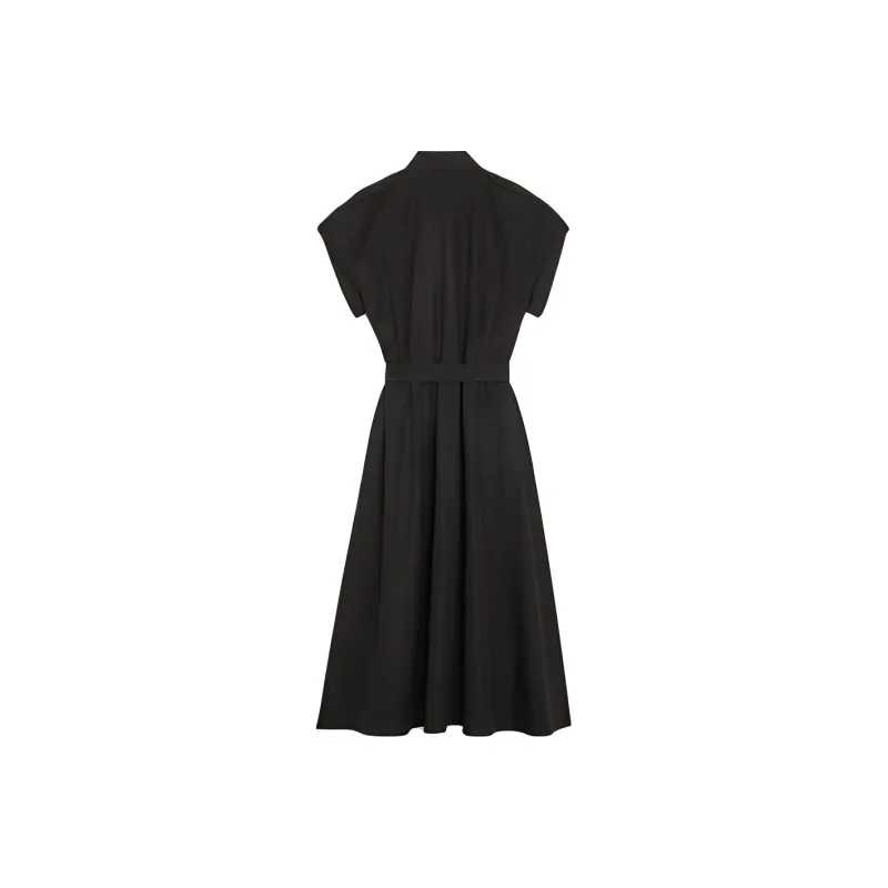 CELINE Short Sleeved Dresses Women's Black-1