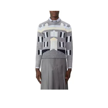 THOM BROWNE House Intarsia knit Wool Jumper