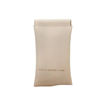 OUZIHUANG PU Eyeglass Pouch Medium Size Unisex White/Pink/Brown/Black