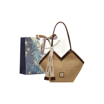 Iman's House Straw Woven Shoulder Bag Women's Multicolor