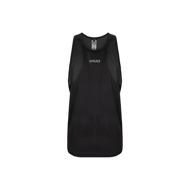VERSACE Tank Tops Men Black-0