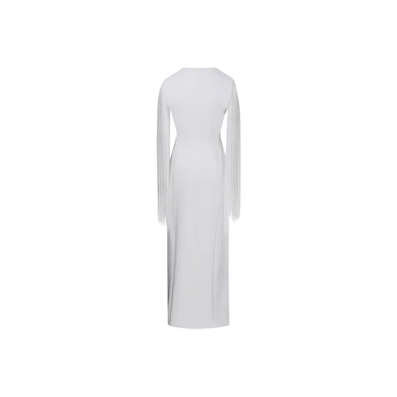MaxMara Long Sleeved Dress Women's White-1
