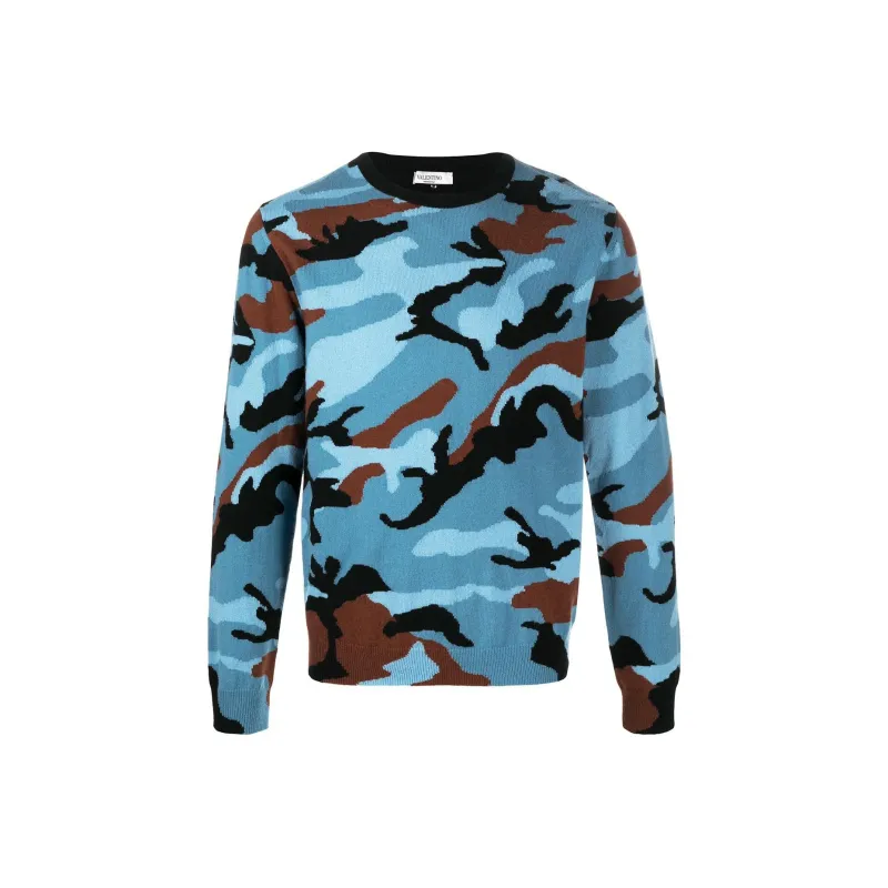 Valentino Cashmere Sweater Men's Blue-0