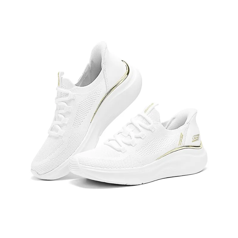 Skechers BOBS Sport Flash Step Shoes Abrasion Resistant Breathable Slip Resistant Low Top Casual Shoes Women's White-2