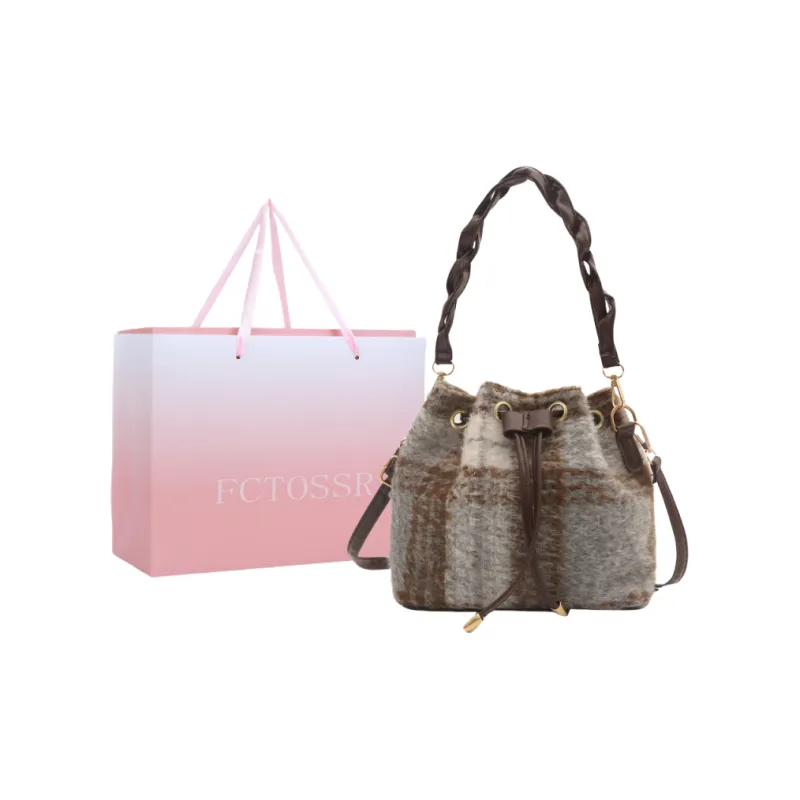 FCTOSSR Woolen One Shoulder Handbag, Crossbody Bag Regular Women's Green/Blue/Coffee-5