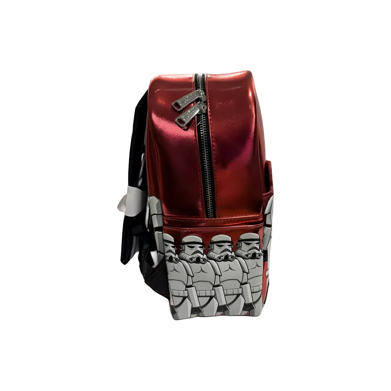 Disney Polyurethane Backpack Mini Men Metal Red-2