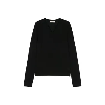 Zadig & Voltaire Monastir Logo debossed Merino Jumper
