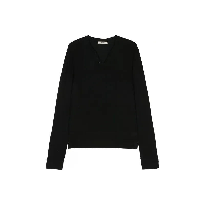 Zadig & Voltaire Monastir Logo debossed Merino Jumper-0
