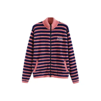F426 Knitwear Unisex Blue Pink Stripes