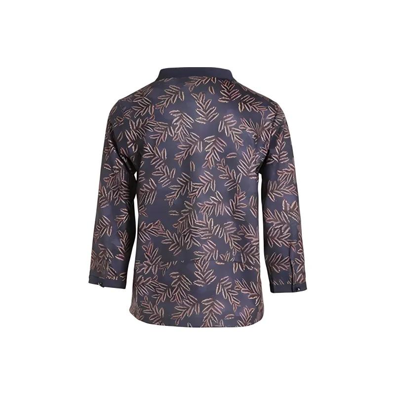 QIAOWANNI Knitwear Women's Gold Wheat Ear Flower Blue-1