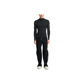 DION LEE Ribbed-Knit Long-Sleeved Metallic Jumper