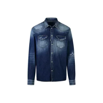 DSQUARED 2 Distressed Denim Shirt