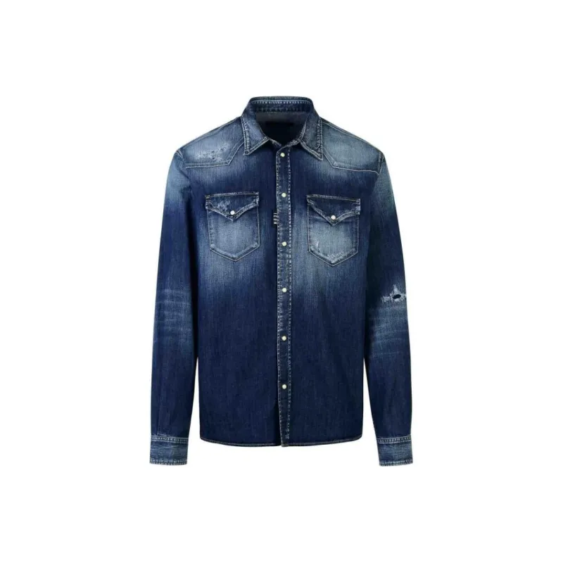 DSQUARED 2 Distressed Denim Shirt-0