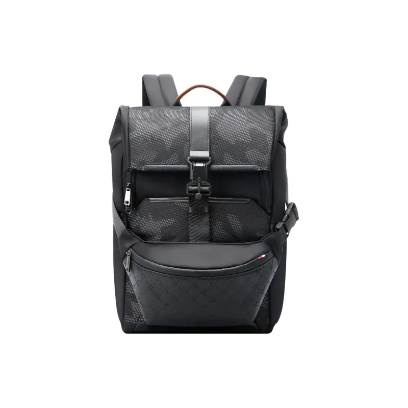 BOPAI Fabric With Microfiber Backpack Laptop Bag Regular Men's Black-1