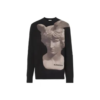 Burberry Cashmere Sweaters Men Black