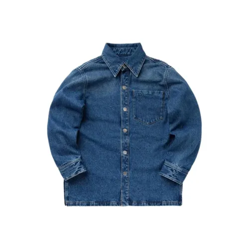 AMIPARIS Paris Ami De Coeur Logo Embossed Denim Jacket