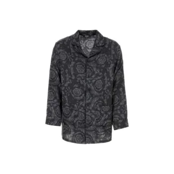 VERSACE Barocco Printed Button Up Pyjama Shirt