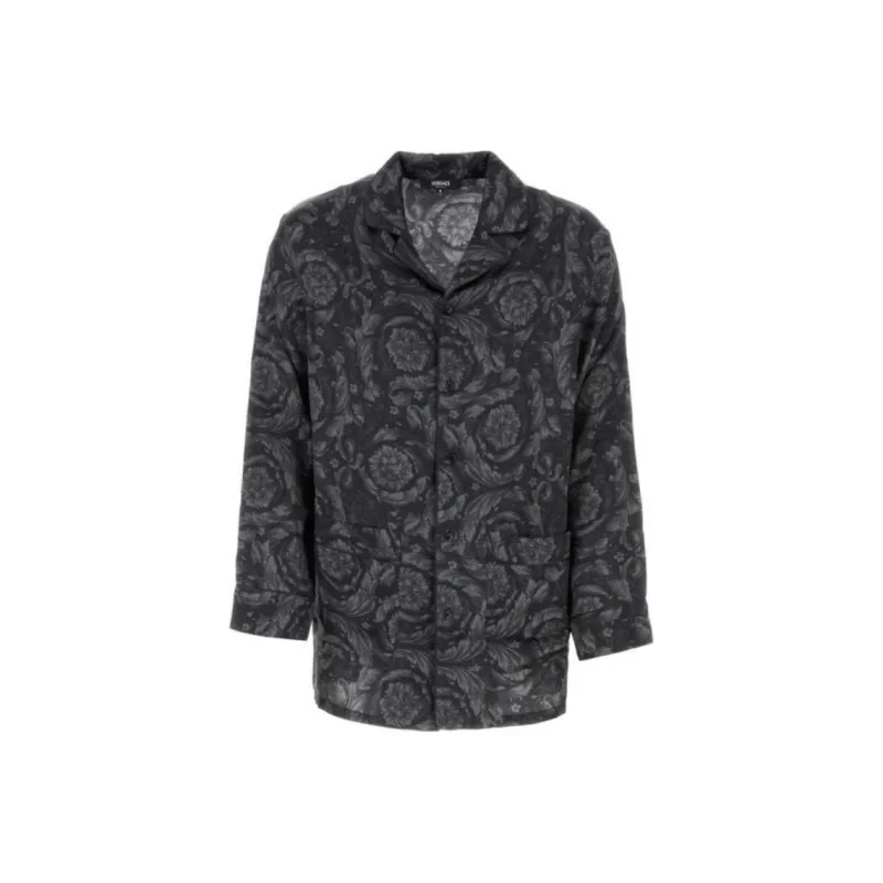 VERSACE Barocco Printed Button Up Pyjama Shirt-0