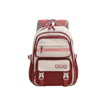 OUZIHUANG Nylon Backpack Women's Purple/Red/Green/Khaki/Black
