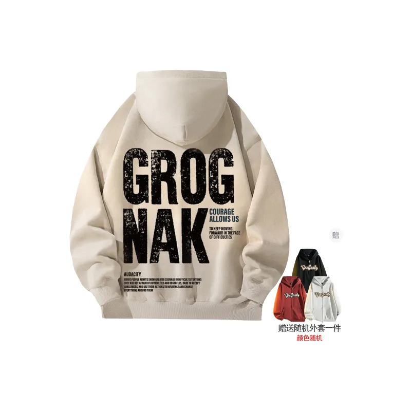 GROGNAK Sweatshirt Unisex Fleece Lined Thin Optional-31