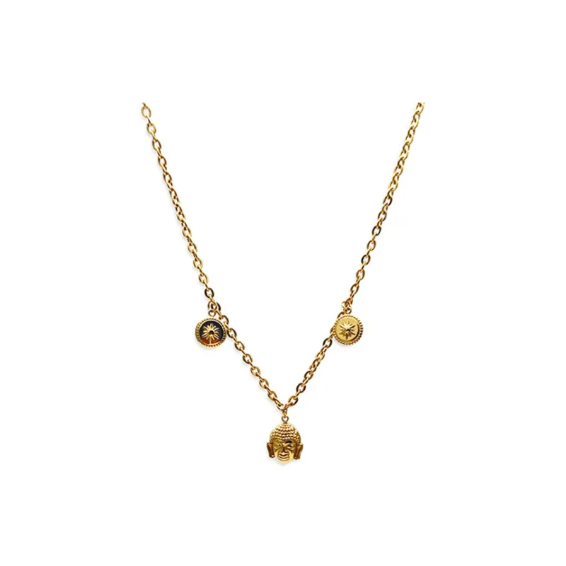 PUENTE Titanium Steel Collarbone Chain Men's-0